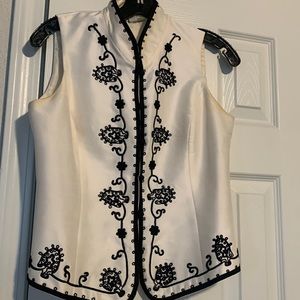 Vintage Ann Taylor Embroidered Vest size 2